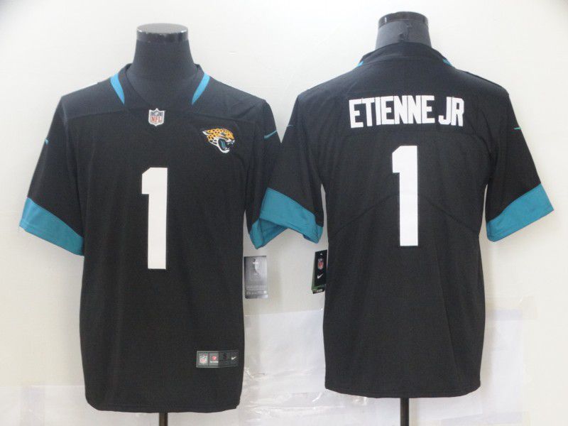 Men Jacksonville Jaguars 1 Etienne jr Black Nike Vapor Untouchable Limited 2021 NFL Jersey